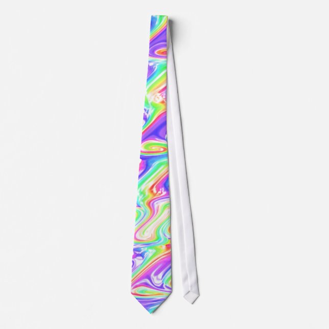 Rainbow Hurricane Muted Multi-Color Tie (Front)