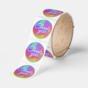 rainbow hypercolor neo : "thank you" sticker roll