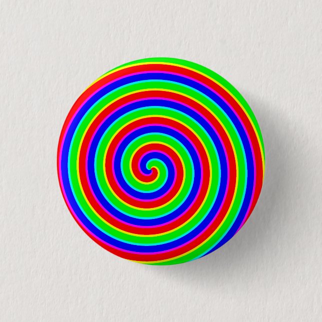 Rainbow Hypnotic Wheel Button (Front)