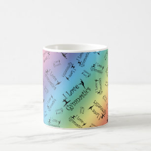 Rainbow I love gymnastics Coffee Mug