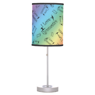 Rainbow I love gymnastics Table Lamp