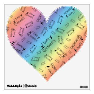 Rainbow I love gymnastics Wall Sticker