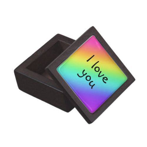 Rainbow I Love You Magnetic Gift Box