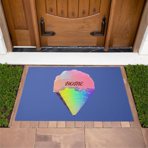 Rainbow Ice Cream Home  Doormat