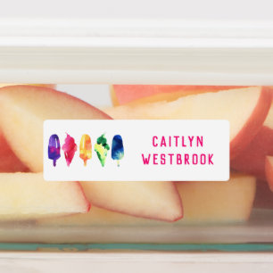 Rainbow Ice Cream School Daycare Waterproof Kids' Labels