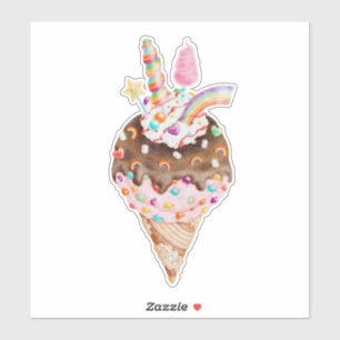 Rainbow Ice Cream Sticker