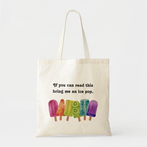 Rainbow Ice Pop Tote Bag