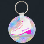 Rainbow Ice Skating Personalized Figure Skater's Keychain<br><div class="desc">Cute Ice Skates Original Design keychain. Personalize it with your own name/text. Other colors and designs available. Please see my other figure skating items in my store. Happy skating! *Hand-drawn ice skates design by me. All my designs are original! Only sold on my store. Follow me for continuous new characters!!...</div>