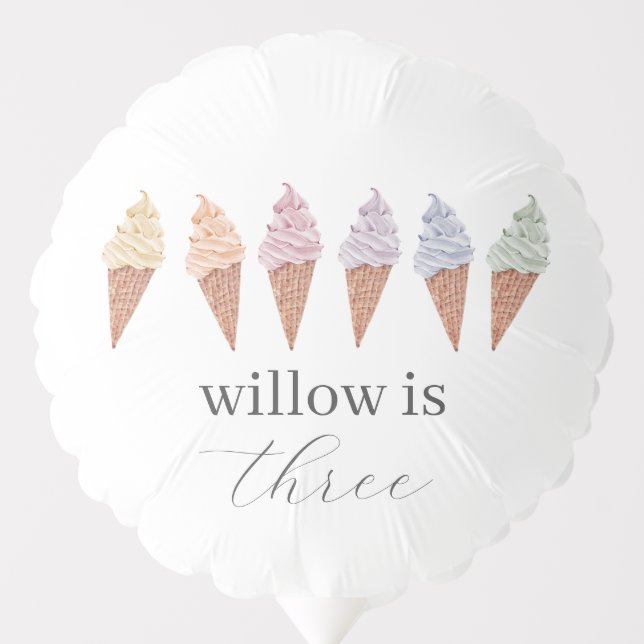 Rainbow Icecream Balloon (Front)