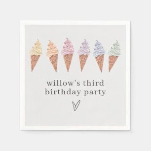 Rainbow Icecream Napkins