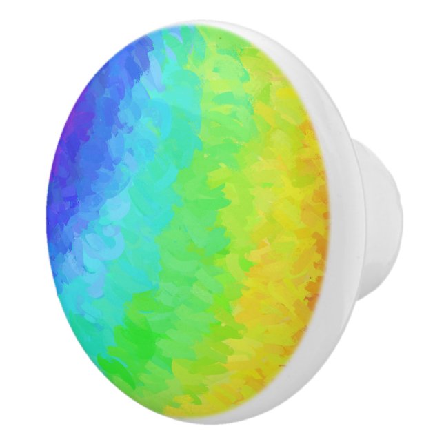 Rainbow Icy Ceramic Knob (Right)