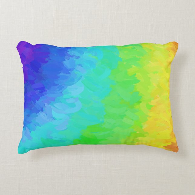 Rainbow Icy Decorative Pillow (Front)