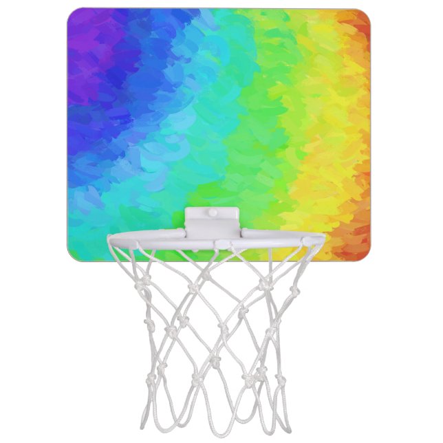 Rainbow Icy Mini Basketball Hoop (Front)