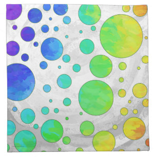 Rainbow Icy Polka Dot Pattern Napkin