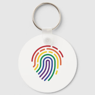 Rainbow identity keychain
