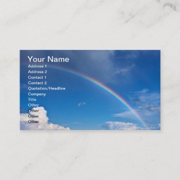 Rainbow In A Blue Sky Business Card by The_Edge_of_Light at Zazzle