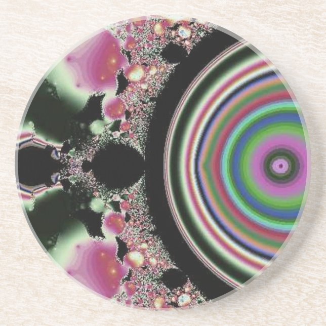 Rainbow in a Bubble Drink Coaster (Front)