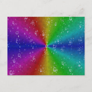 Rainbow in Elephant Skin Leather Optic Postcard