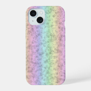 Rainbow in Elephant Skin Leather Optik iPhone 15 Case