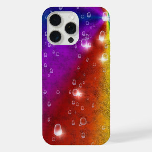 Rainbow in Elephant Skin Leather Optik , Raindrops iPhone 15 Pro Max Case