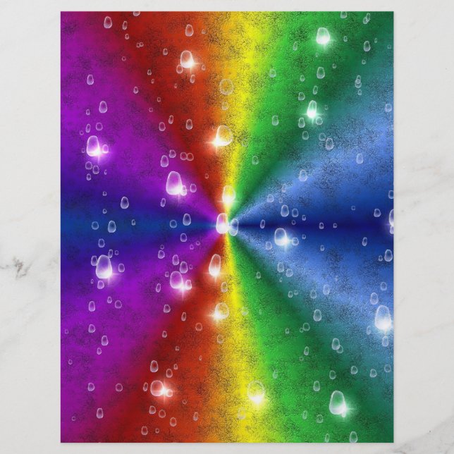 rainbow in elephant skin leatheroptik & raindrops flyer (Front)