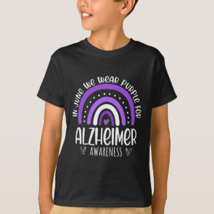 Rainbow In June We Wear Purple For Heimerheimer Aw T-Shirt