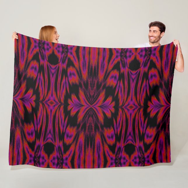 Rainbow In Light Butterfly Fleece Blanket (In Situ)