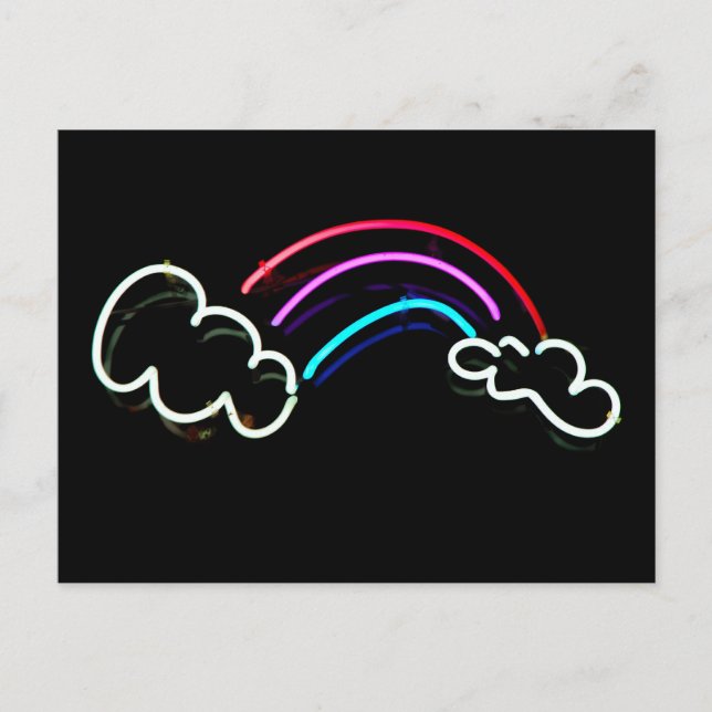 Rainbow in Neon Postcard (Front)