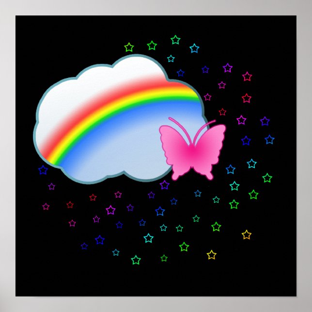 Rainbow in the Clouds Poster (Front)