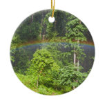 Rainbow in the Forest Ceramic Ornament