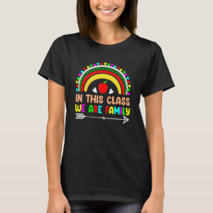 Rainbow In This Class We Are Family Teacher Back T T-Shirt