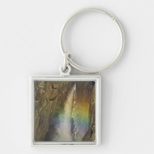 Rainbow in Upper Yosemite Falls in Yosemite Keychain