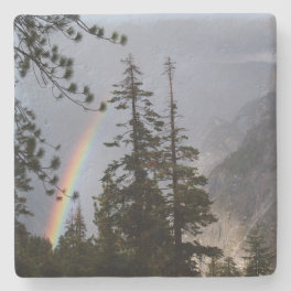 Rainbow in Yosemite Park California Square Coaster