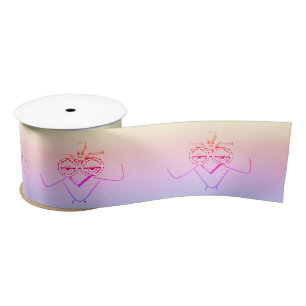 Rainbow Infant Baby Bird Colorful Baby Shower Satin Ribbon