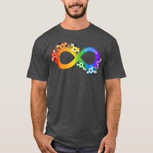 Rainbow Infinity ADHD Autism Fighter Autism Awaren T-Shirt