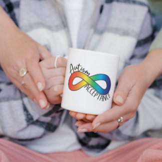 Rainbow Infinity Symbol Autism Acceptance Coffee Mug