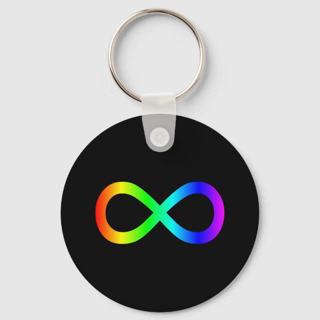 Rainbow Infinity Symbol Keychain (Front)