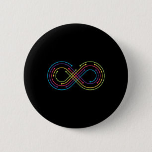 Rainbow Infinity Symbol Pride Autism Awareness Neu Button