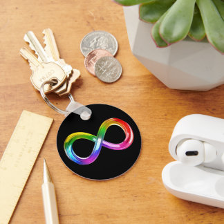 Rainbow Inifinity Symbol Keychain