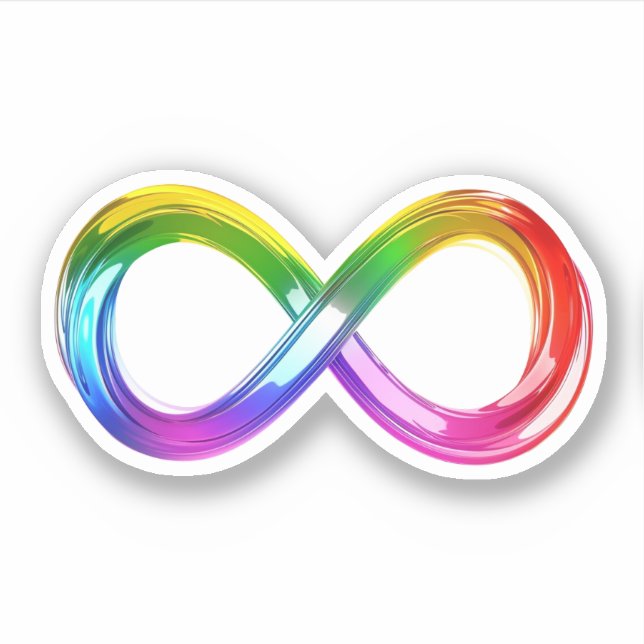 Rainbow Inifinity Symbol Sticker (Front)