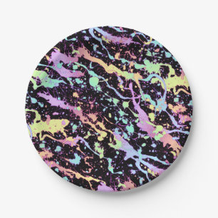 rainbow ink splash extreme : paper plates
