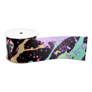 rainbow ink splash extreme : satin ribbon