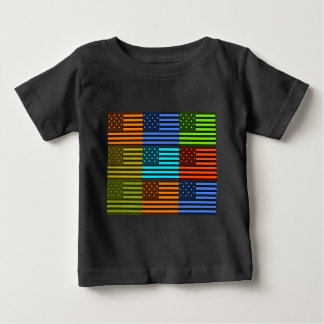 Rainbow-Inspired American Motif Flag Design Baby T-Shirt