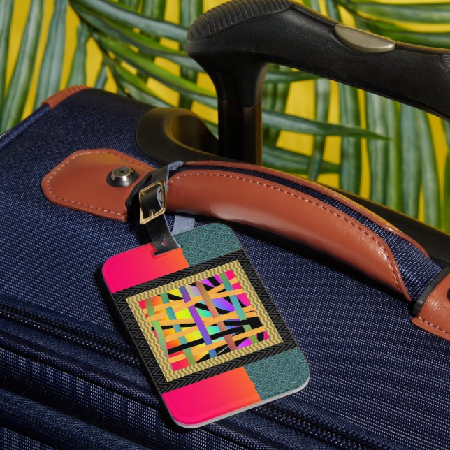 Rainbow Interwoven  Luggage Tag (Front Insitu 1)