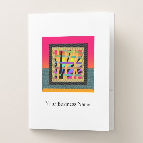 Rainbow Interwoven  Pocket Folder