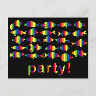 Rainbow Invitation Postcard