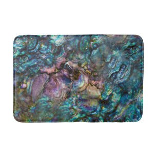 Rainbow Iridescent Abalone Sea Shell Bath Mat