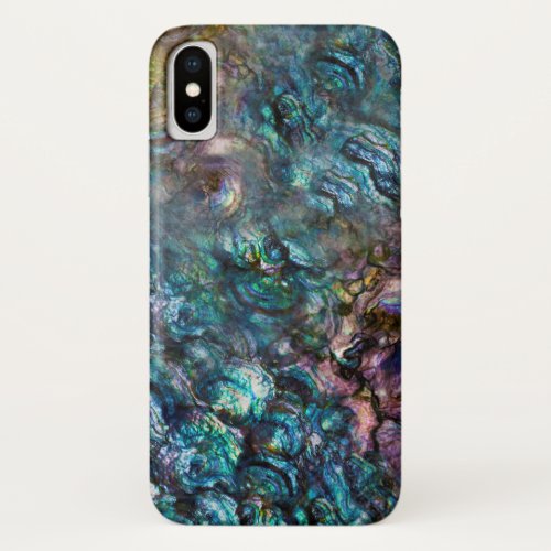 Rainbow Iridescent Abalone  Sea Shell iPhone X Case