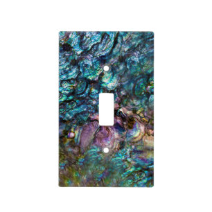 Rainbow Iridescent Abalone Sea Shell Light Switch Cover