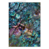 Rainbow Iridescent Abalone Sea Shell Thank You (Front)